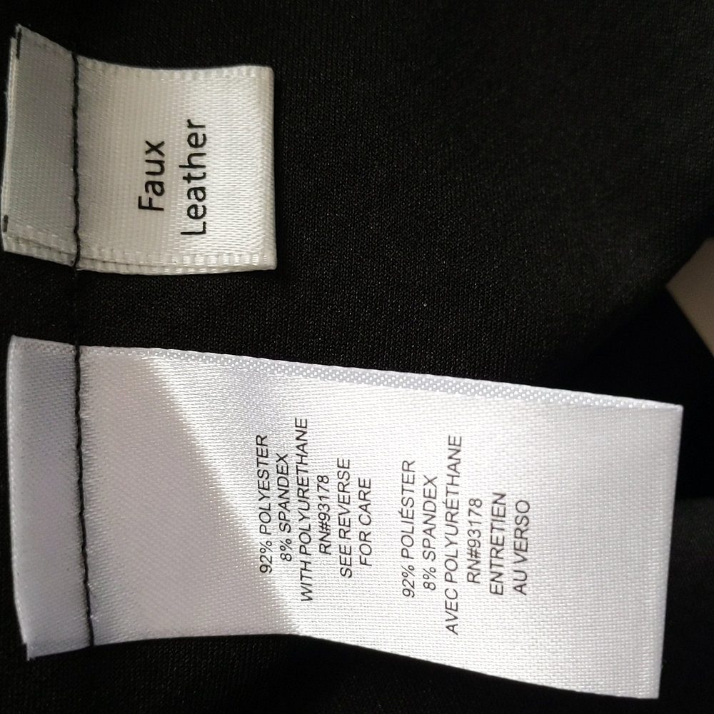 NEW Tahari Faux Leather Snakeskin Skinny Pants Small Black - Picture 10 of 16